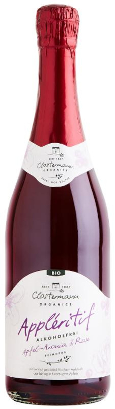 Produktfoto zu Appleritif Apfel - Aronia & Rose feinherb alkoholfrei, 0,75l