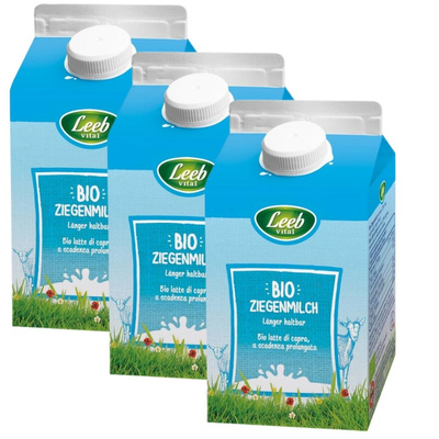 Produktfoto zu Ziegenmilch frisch 3er-Pack 500ml