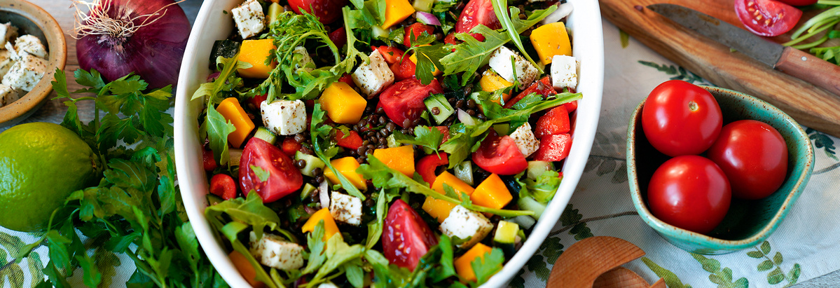 Sommerlicher Linsensalat