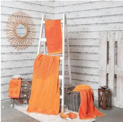 Produktfoto zu Frotteehandtuch sonnen-koralle 48x109cm