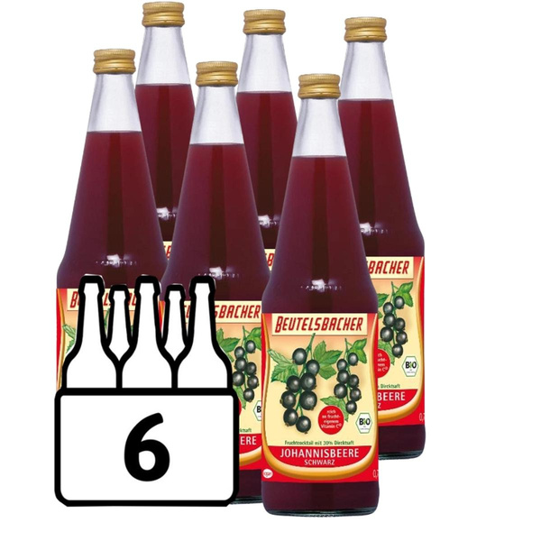 Produktfoto zu JOHANNISBEERSAFT schw. 6x0,7l