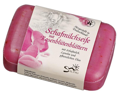 Produktfoto zu Schafmilchseife Rose pink 100g