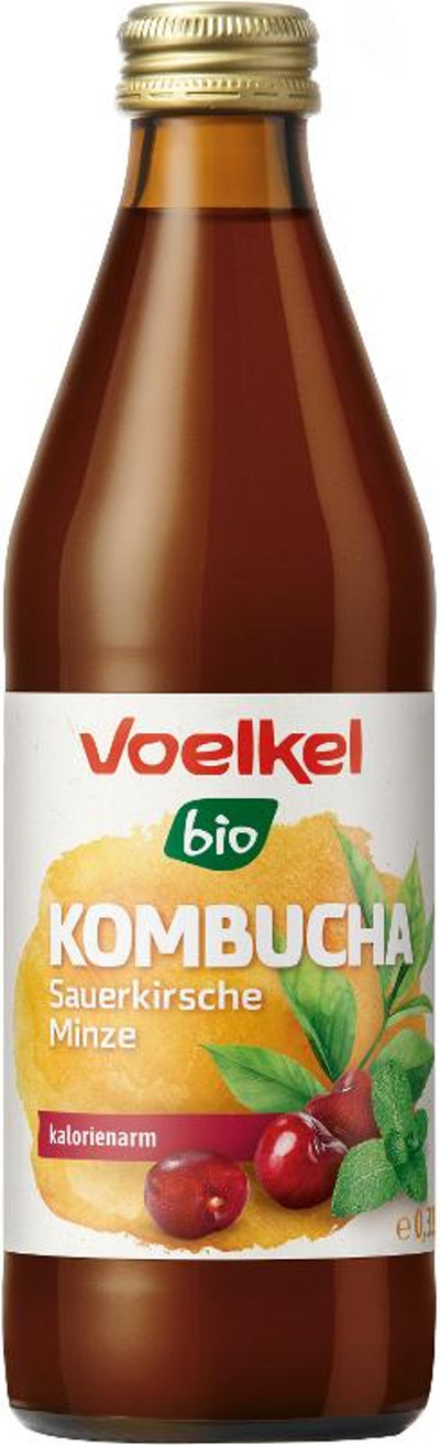 Produktfoto zu Kombucha Sauerkirsche Minze 0,33l Mehrweg