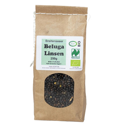 Produktfoto zu Beluga Linsen regional 1 kg