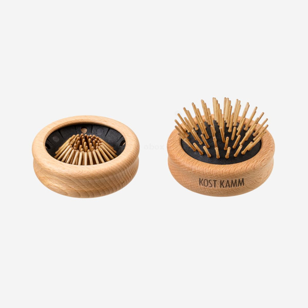 Produktfoto zu Pop-Up Holzbürste rund Holz