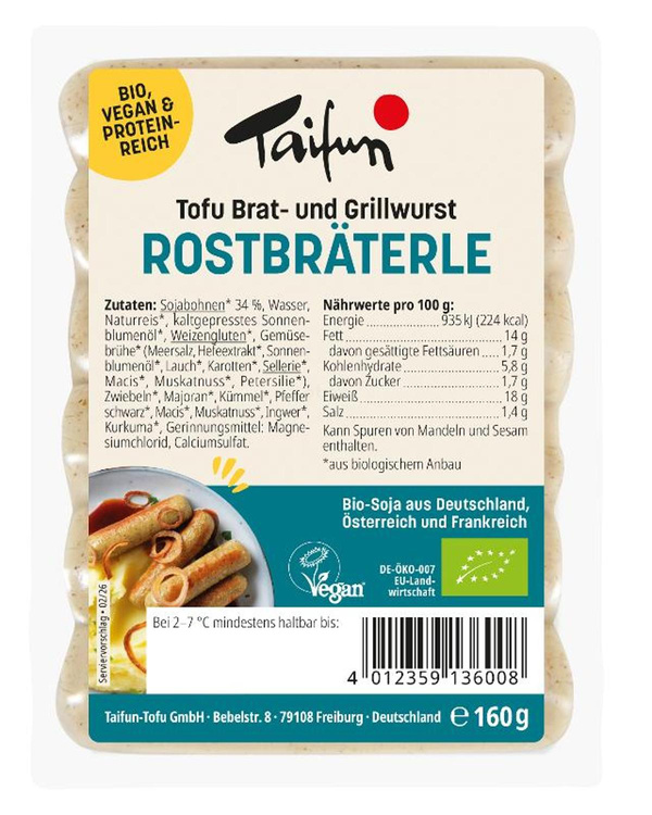 Produktfoto zu Tofu Rostbräterle