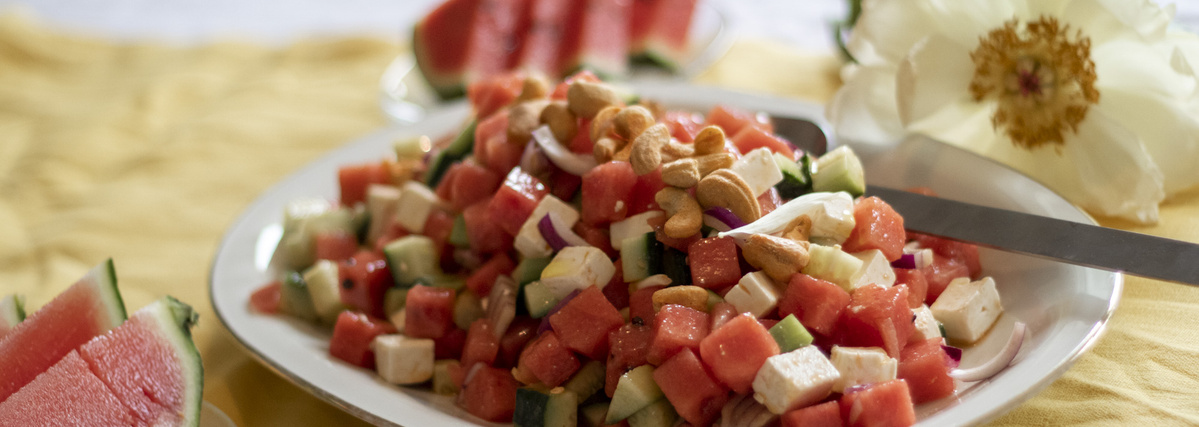 Wassermelone Feta Salat