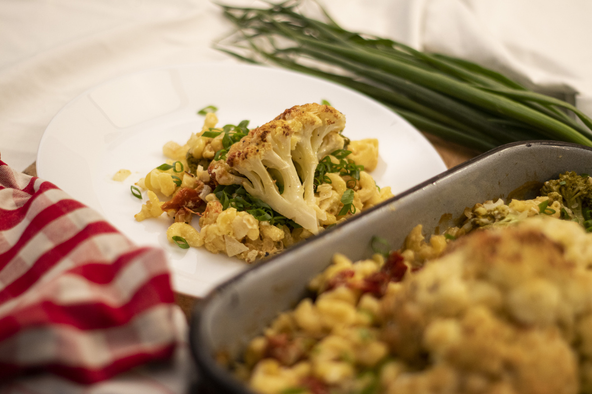 Blumenkohlbraten und Hörnli