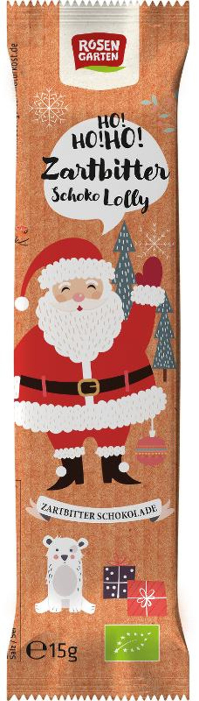 Produktfoto zu Lolly Nikolaus Zartbitter 15g