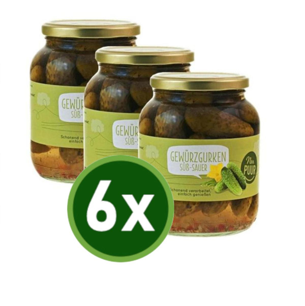 Produktfoto zu Gewürzgurken süß sauer 6x680g