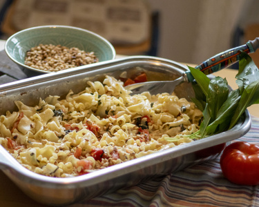 Bärlauch Feta Nudeln