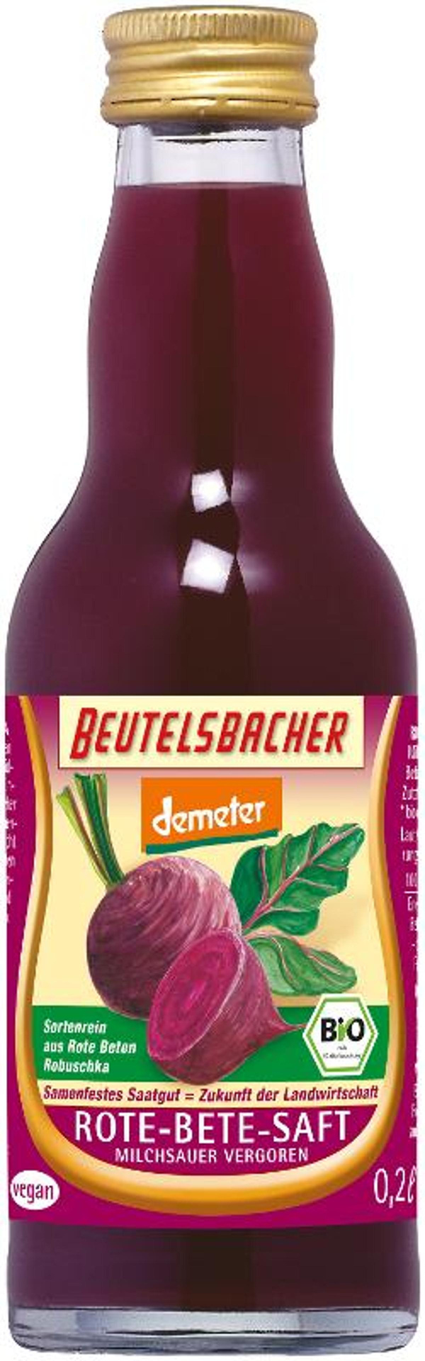 Produktfoto zu Rote Bete Saft milchsauer Robuschka 0,2l