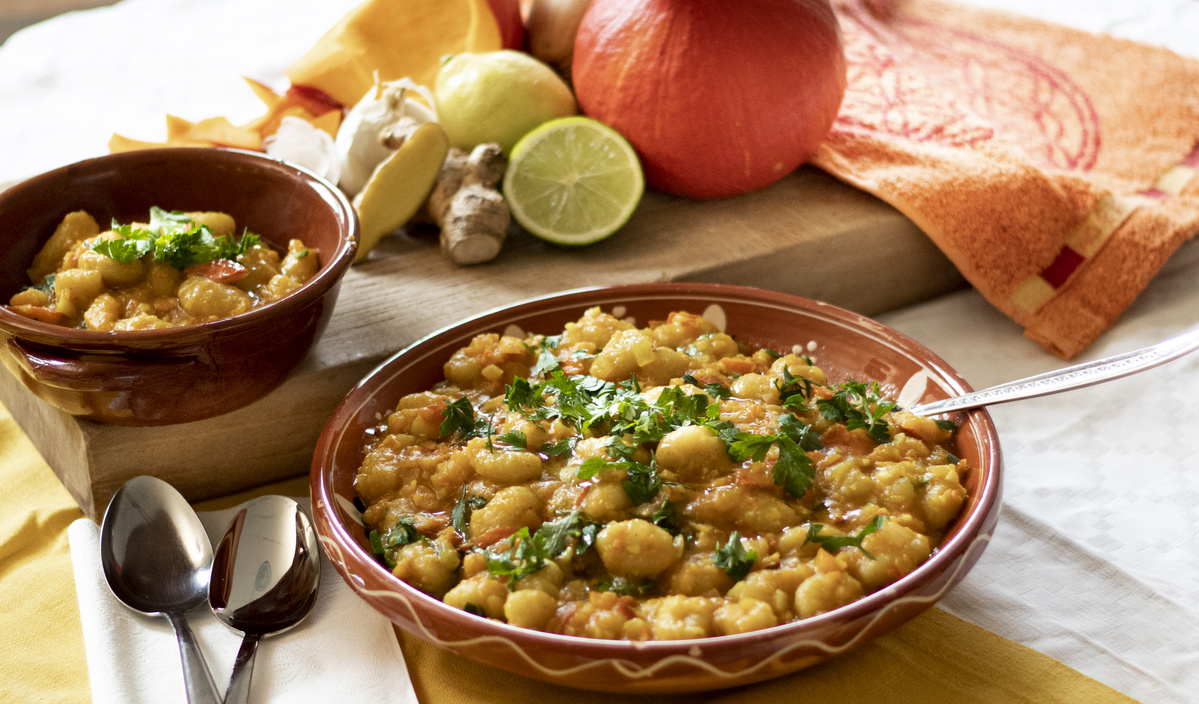 Gnocchi in Kürbissauce