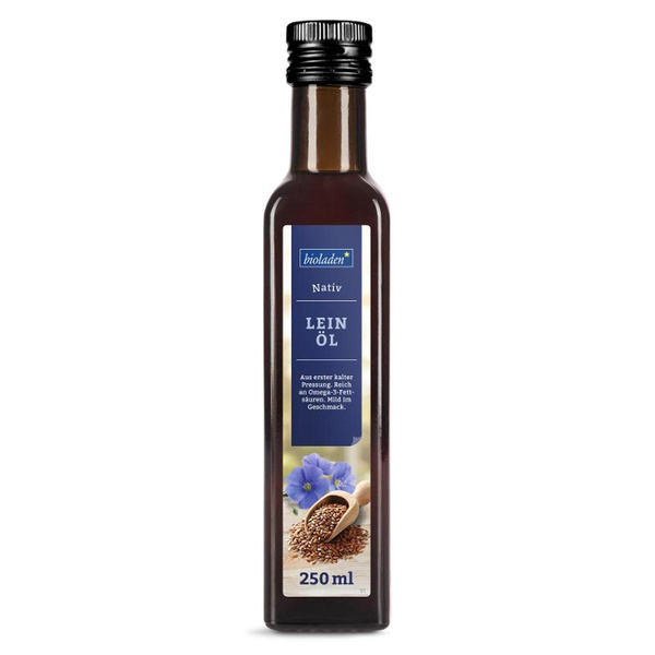 Produktfoto zu Leinöl nativ bioladen 250ml