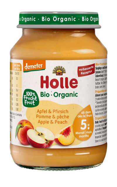 Produktfoto zu Glas Apfel Pfirsich 190g