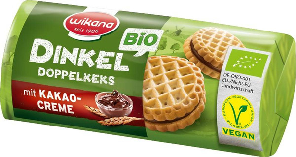 Produktfoto zu Dinkel Doppelkeks Kakao 90g
