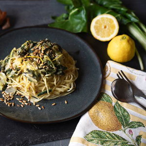 Mangold Pasta mit Zitrone  