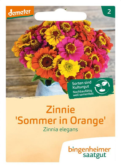 Produktfoto zu SaatgutZinnie Sommer in Orange