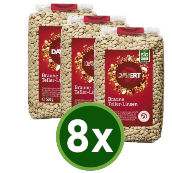 Produktfoto zu Braune Tellerlinsen 8x500g