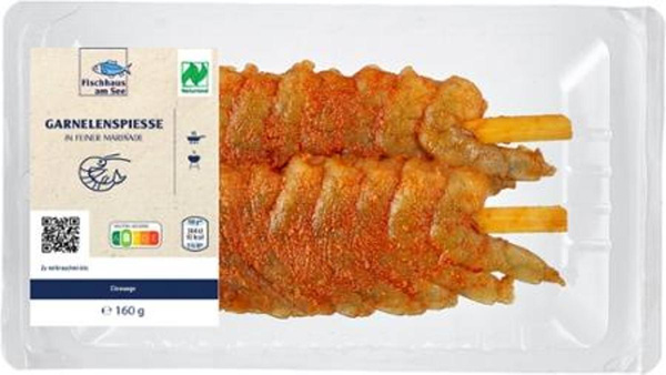 Produktfoto zu Garnelenspiess mariniert 150g