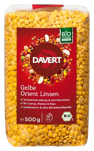 Produktfoto zu Gelbe Orientlinsen 500g