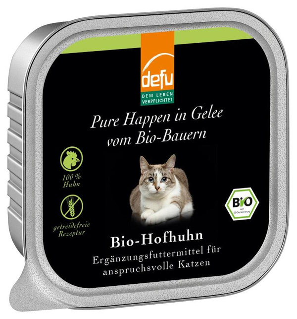 Produktfoto zu Nassfutter Katze Hofhuhn 100g