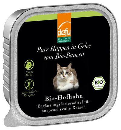 Produktfoto zu Nassfutter Katze Hofhuhn 100g