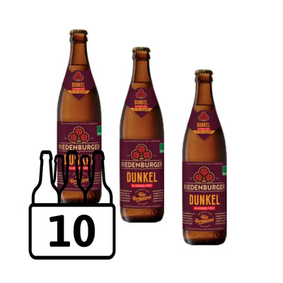 Produktfoto zu Riedenburger Dunkel alkoholfrei 10er Kiste
