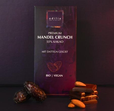 Produktfoto zu Bio Schokolade Mandel Crunch 70g