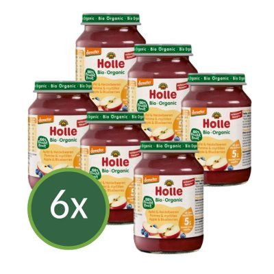 Produktfoto zu Glas Apfel-Heidelbeere 6x190g