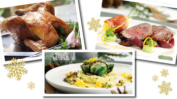 Collage Weihnachtsmenü