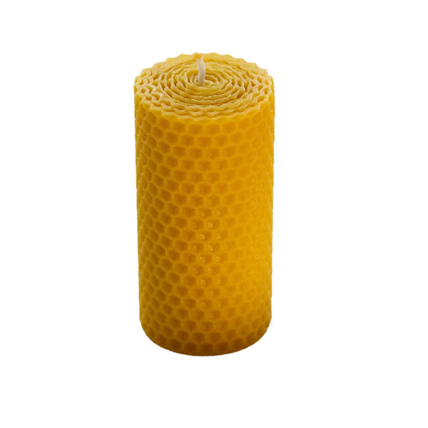 Produktfoto zu Stumpenkerze gerollt 9cm hoch