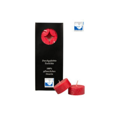 Produktfoto zu !Teelichter rot Stearin 10 St