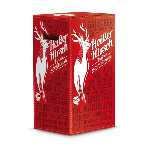 Produktfoto zu HEIßER HIRSCH Bag in Box rot 10L