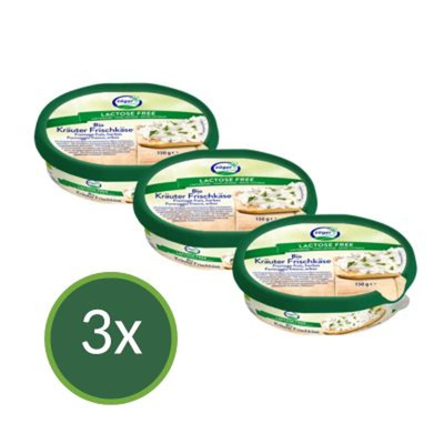 Produktfoto zu Frischkäse Kräuter 3er-Pack lakt.frei