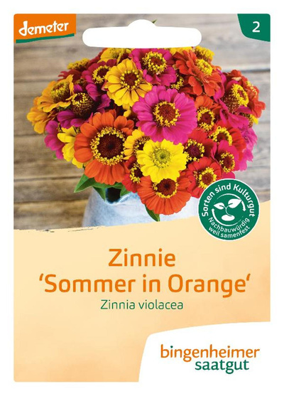 Produktfoto zu Saatgut Zinnie Sommer in Orang