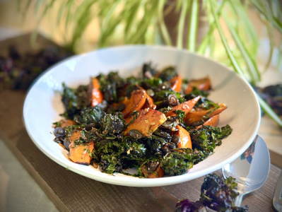 Flower Sprout Kürbis Knoblauch Pfanne