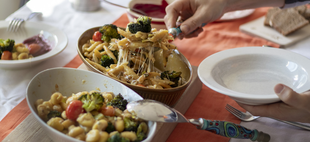 Gnocchi-Pfanne mit Rote Bete BBQ Sauce