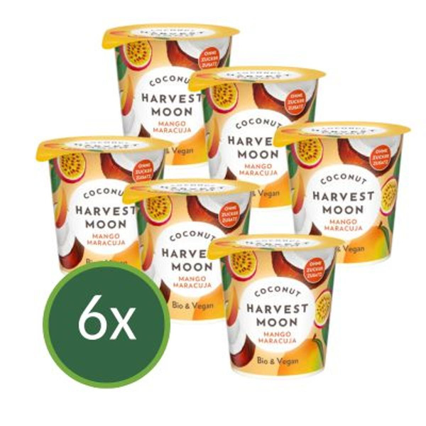 Produktfoto zu Kokosmilch Jog. 6er Mango-Maracuja 6x125g, Harvest Moon