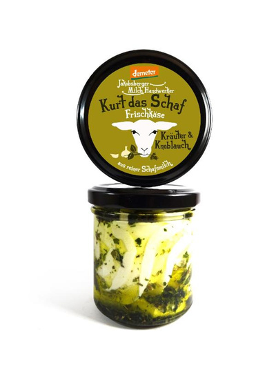 Produktfoto zu Kurt das Schaf Frischkäse Kräuter-Knoblauch