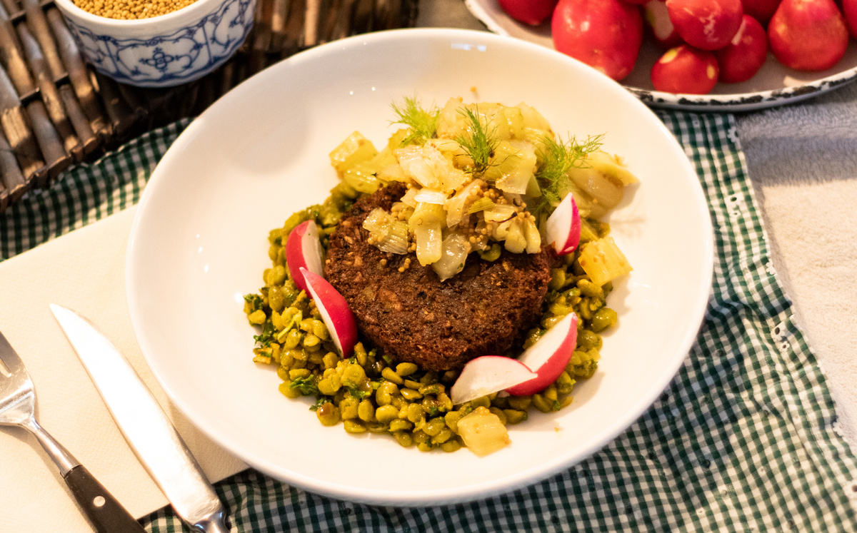Vegi Paddy, Ofengemüse, Erbsen