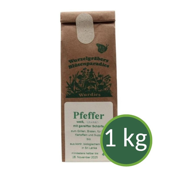 Produktfoto zu Pfeffer weiß ganz 1 kg