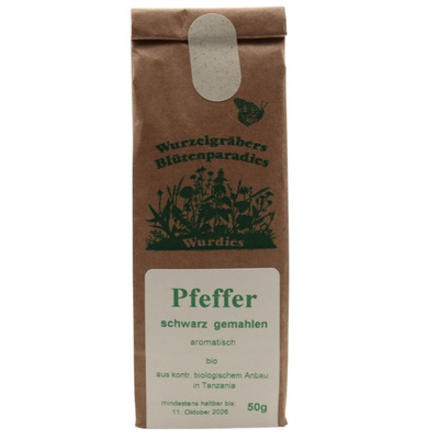 Produktfoto zu Pfeffer schwarz, gemahlen 50g