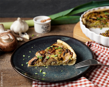 Vegane Champignon-Lauch-Quiche