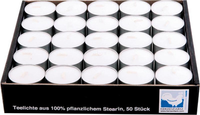 Produktfoto zu Teelichter in Aluhülle weiß au