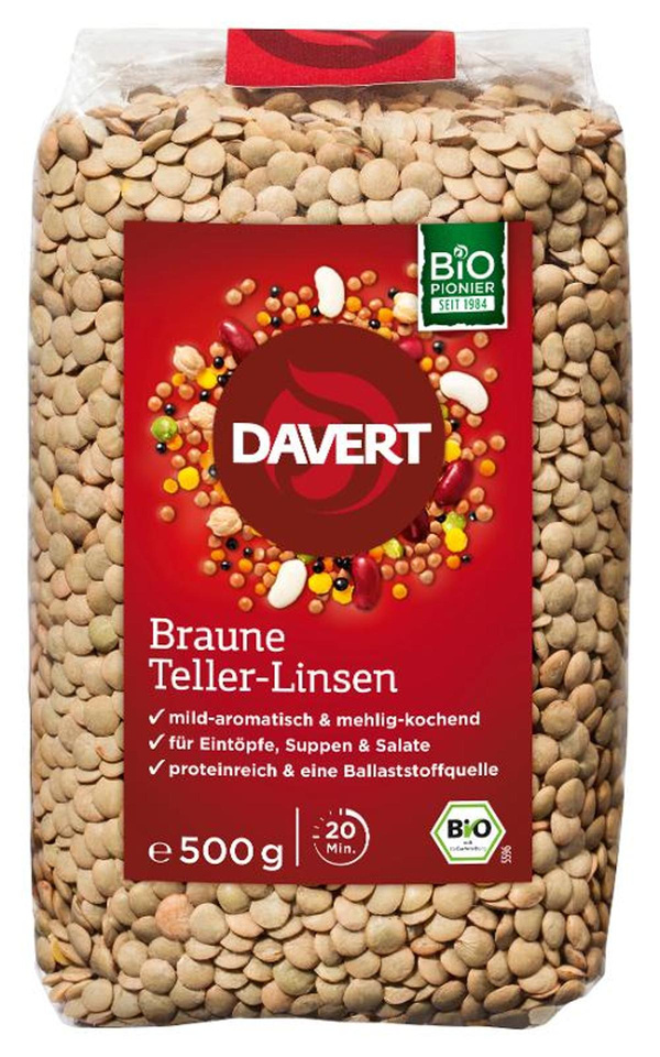 Produktfoto zu Braune Tellerlinsen, 500g