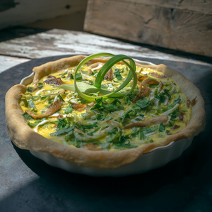 Lauch-Austernpilz-Quiche