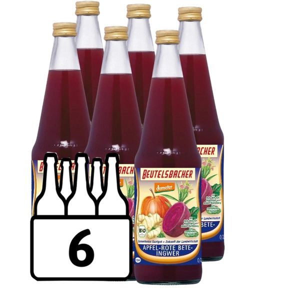 Produktfoto zu Apfel Rote Bete Ingwer Saft 6x0,7l