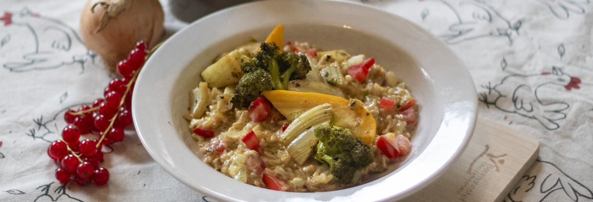 Risotto vom Haferkorn mit Gute Laune Gemüse