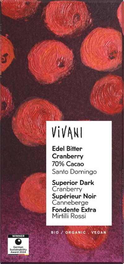 Produktfoto zu Edel Bitter Cranberry Schokolade